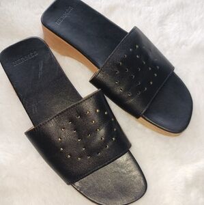 Hermes womens Evelyne leather  clogs sandals slides shoes